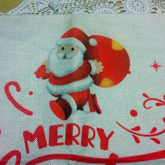 Farmhouse truck and Santa holiday decor pillow covers - Picture 4 of 5